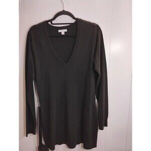 New York & Co. V -neck tunic belted sweater Size XL